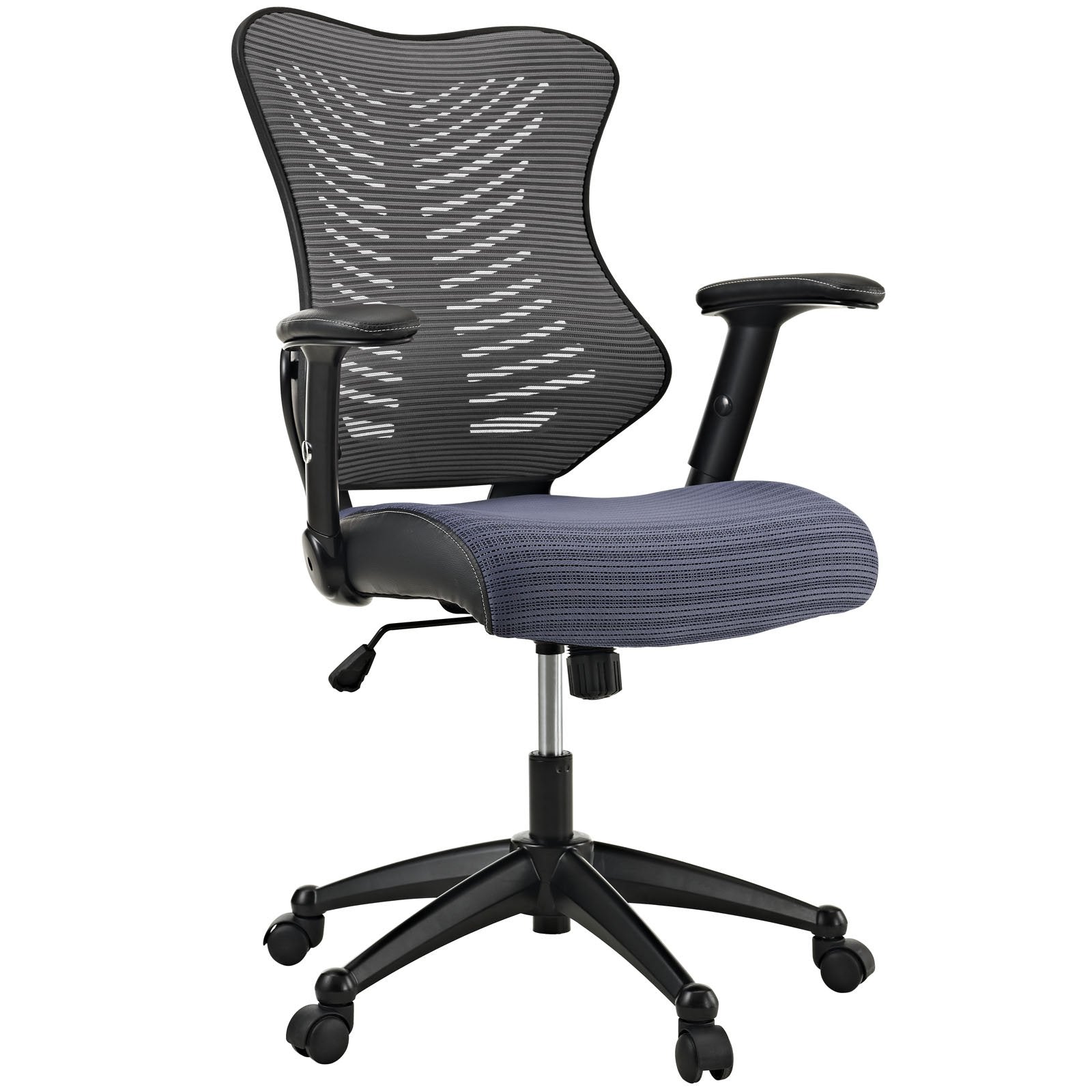 home office desk chairs | CasaFoyer Clutch Office Chair | Ultimate Comfort & Style | Ergonomic Mesh Back | Plush Waterfall Seat | Lumbar Support | Curved Seat | Ideal for Taller Individuals | Black Mesh Back & Leatherette Seat | casafoyer.myshopify.com