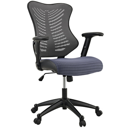 home office desk chairs | CasaFoyer Clutch Office Chair | Ultimate Comfort & Style | Ergonomic Mesh Back | Plush Waterfall Seat | Lumbar Support | Curved Seat | Ideal for Taller Individuals | Black Mesh Back & Leatherette Seat | casafoyer.myshopify.com