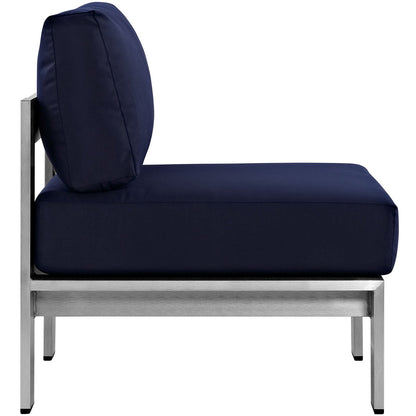 patio bistro sets | CasaFoyer Shore Outdoor Patio Armless Chair | Durable Aluminum Frame | Weather-Resistant Fabric | Stylish & Reliable | Set of 1 | casafoyer.myshopify.com