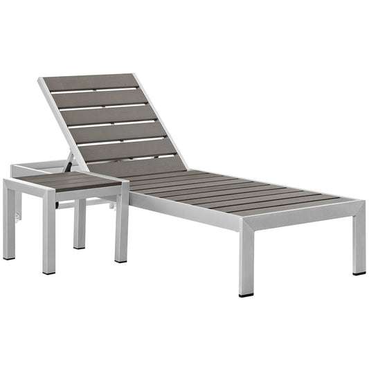 executive chairs | CasaFoyer Shore Outdoor Patio Sun Lounger & Side Table Set | Anodized Aluminum Frame | Trendy Gray Color Scheme | Easy Assembly | Effortless Mobility | Durable & Comfortable | casafoyer.myshopify.com