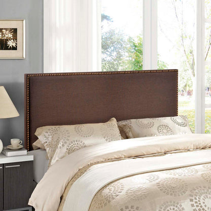 headboards | CasaFoyer  Region Linen Fabric Upholstered Queen Headboard | Spacious & Stylish | High-Quality Particleboard | Solid Wood Poles | Fine Linen Fabric Upholstery | Chic Nailhead Trim | Contemporary Design | Fits Most Queen Beds | casafoyer.myshopify.com