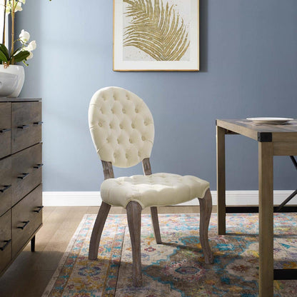 home office desk chairs | CasaFoyer Exhibit French Vintage Performance Velvet Dining Side Chair | Parisian Elegance | Farmhouse Charm | Stain-Resistant | Fully Assembled | Ivory | casafoyer.myshopify.com
