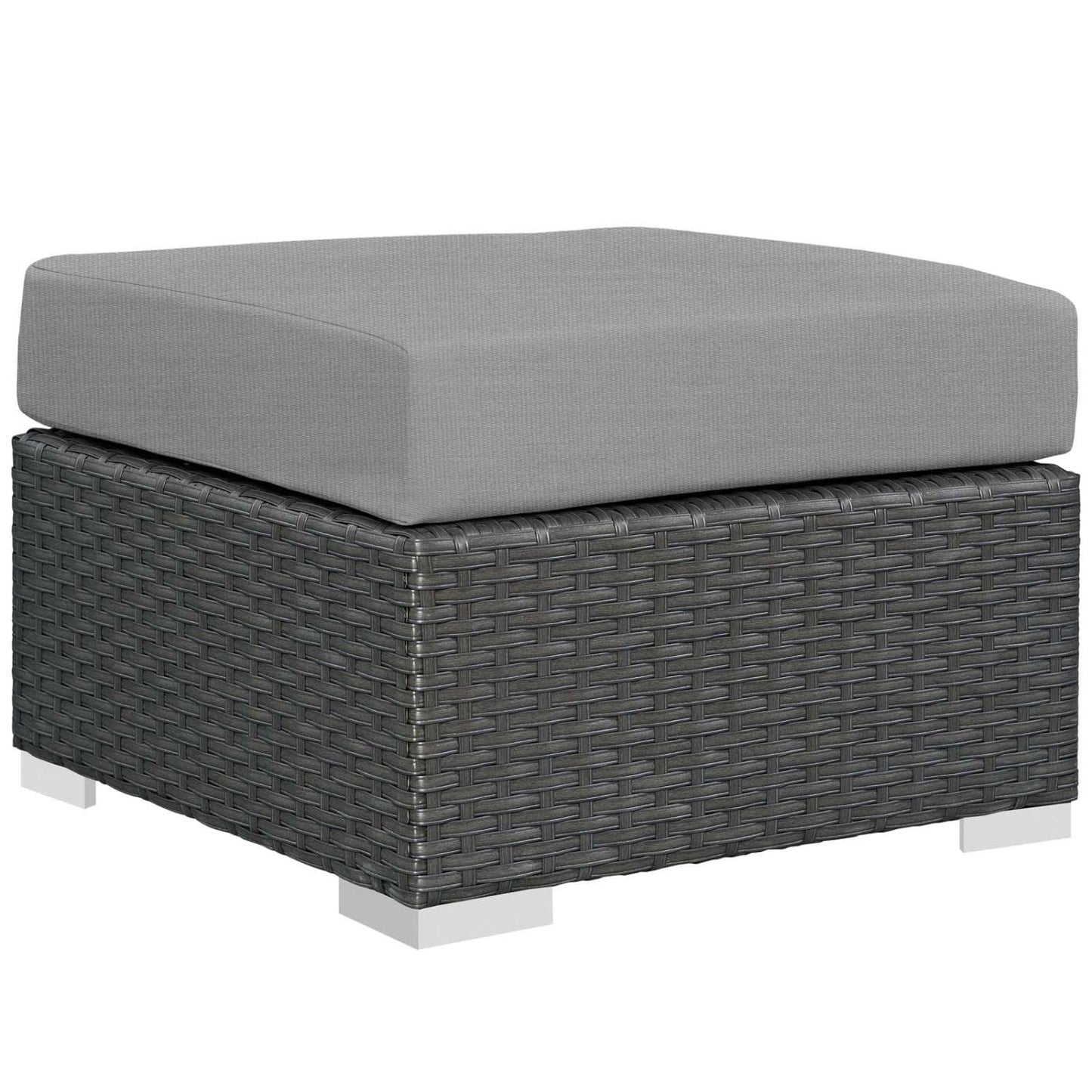 Ottoman | Sojourn Outdoor Patio Ottoman | Sturdy & Versatile Seating | Sunbrella Cushions | UV Protection | Patio, Backyard, Poolside | casafoyer.myshopify.com