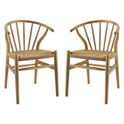 home office desk chairs | CasaFoyer Flourish Dining Side Chair Set of 2 | Scandinavian Charm | Curved Back | Wooden Legs | Paper Rope Seat | Durable & Stylish | Perfect for Dining Room, Kitchen, or Living Space | casafoyer.myshopify.com