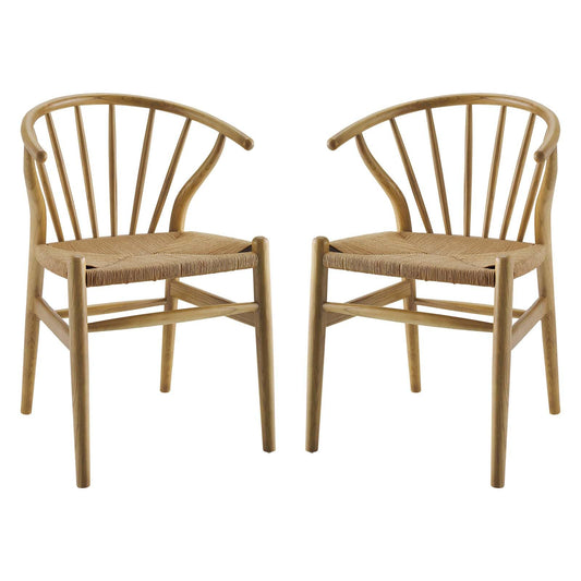 home office desk chairs | CasaFoyer Flourish Dining Side Chair Set of 2 | Scandinavian Charm | Curved Back | Wooden Legs | Paper Rope Seat | Durable & Stylish | Perfect for Dining Room, Kitchen, or Living Space | casafoyer.myshopify.com