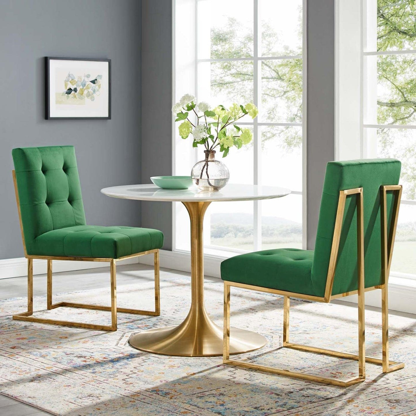 home office desk chairs | CasaFoyer Privy Dining Chair Set of 2 | Luxurious Performance Velvet Upholstery | Gold Stainless Steel Base | Stain-Resistant | 331 lbs Weight Capacity | Fully Assembled | casafoyer.myshopify.com