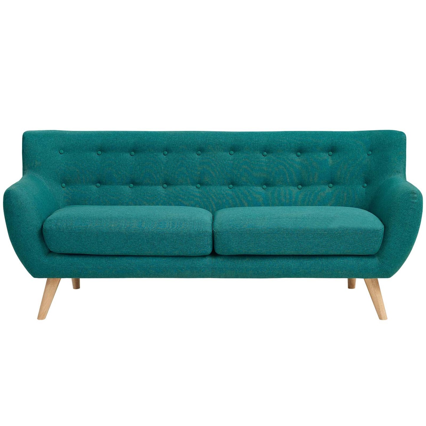 Sofa & chair Sets | Exquisite Remark Sofa | Luxurious & Stylish | Organic Shape | Mid-Century Inspired Legs | Polyester Upholstery | Fine Stitched Buttons | Teal Color | casafoyer.myshopify.com