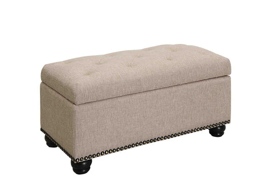 Ottoman | Designs4Comfort 7th Avenue | Nailhead Trim Storage Ottoman | Versatile Bench with Extra Storage | Enhance Your Decor | casafoyer.myshopify.com