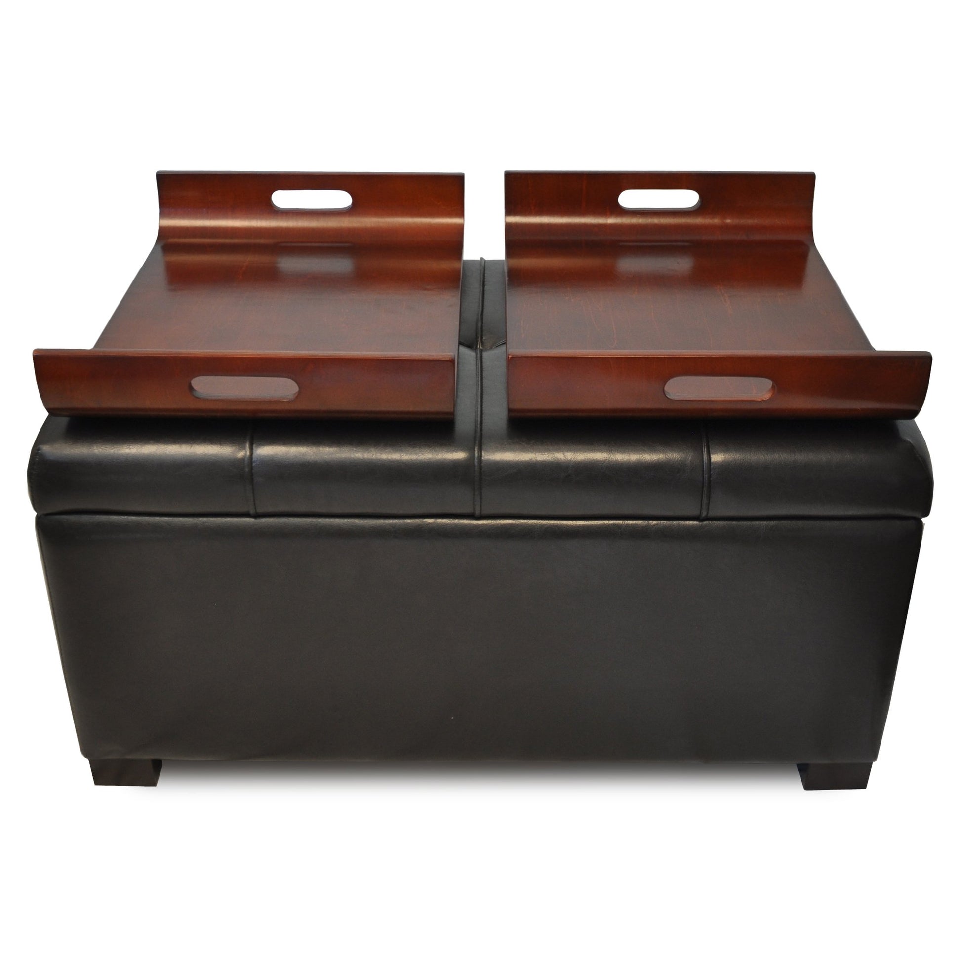 Ottoman | Designs4Comfort Storage Ottoman with Trays | Versatile & Stylish Furniture | Hinged Lid | Tufted Design | Solid Wood Feet | Bent Wood Trays | Cocktail Table & Extra Seating | Ample Storage Space | casafoyer.myshopify.com