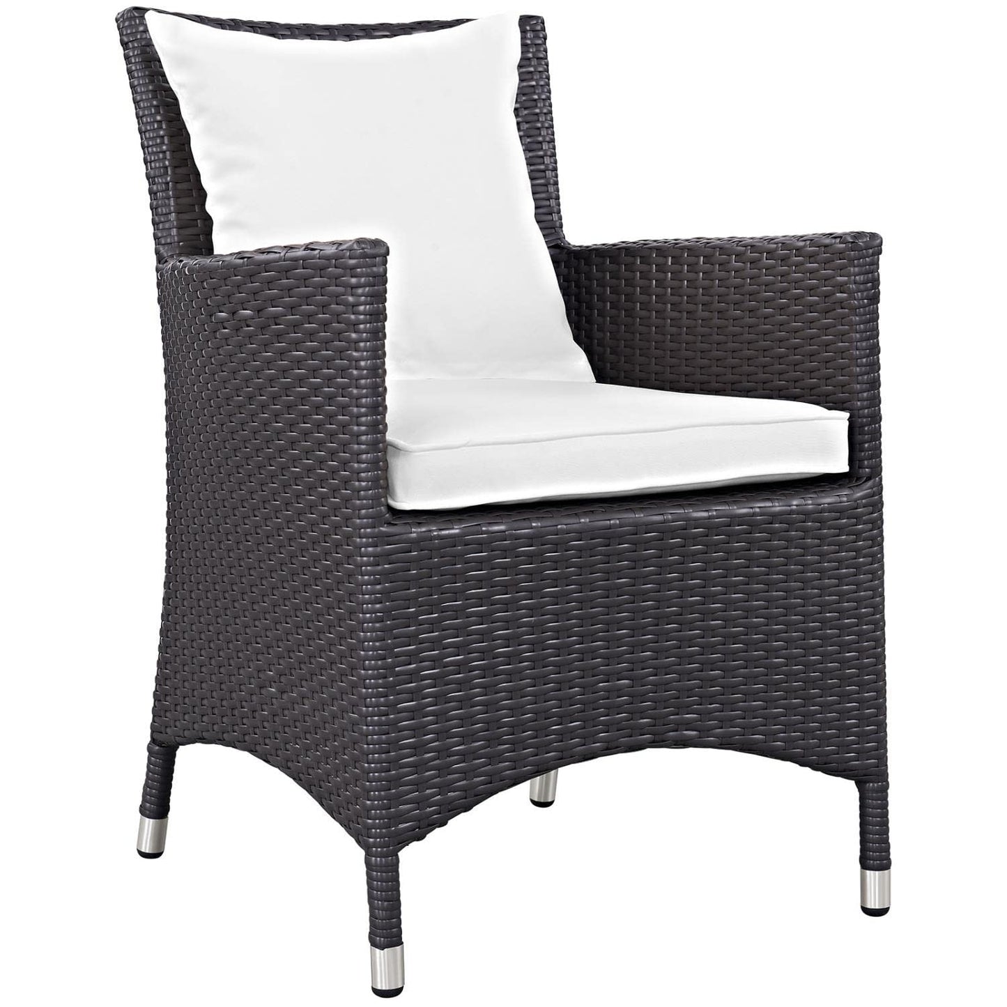 kitchen and dining room sets | CasaFoyer Convene Outdoor Sectional Series | Sturdy Rattan Weave | Weather-Resistant | 5 Piece Dining Set with Glass Tabletop | casafoyer.myshopify.com