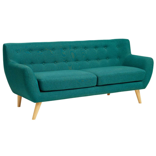 Sofa & chair Sets | Exquisite Remark Sofa | Luxurious & Stylish | Organic Shape | Mid-Century Inspired Legs | Polyester Upholstery | Fine Stitched Buttons | Teal Color | casafoyer.myshopify.com