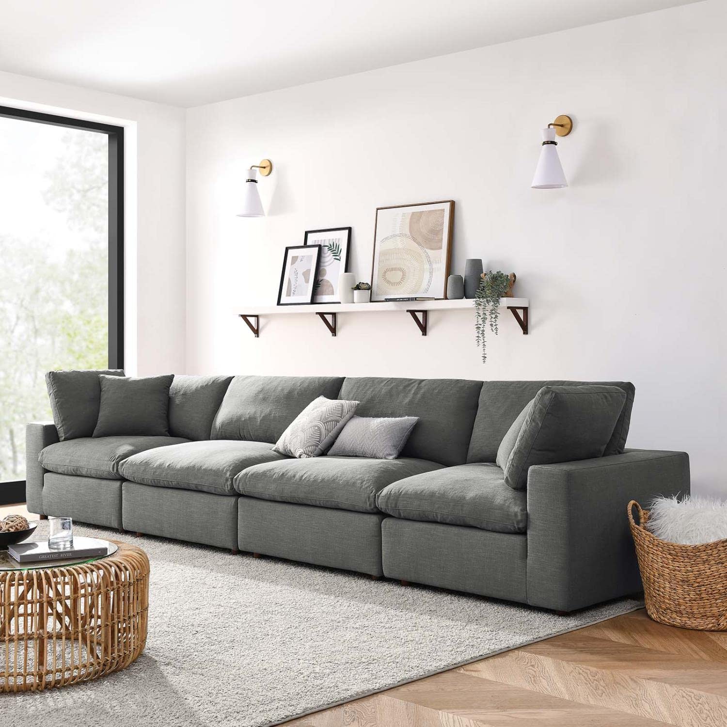 kitchen and dining room sets | CasaFoyer Commix Plush Comfort Sectional Sofa Set | Elegant Gray Upholstery | Solid Wood Construction | Cotton & Down Cushions | Ideal for Living Room | 4 Piece Set | casafoyer.myshopify.com