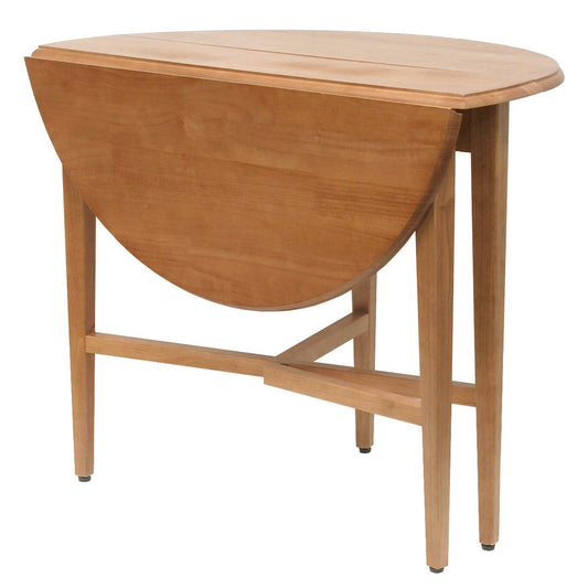 TABLE | CasaFoyer  Wood Hannah Double Drop Leaf Dining Table | Sturdy Solid Wood | Light Oak Finish | Ideal for Small Spaces | Accommodates Extra Guests | 41.97 W x 41.97 D x 29.37 H | 44.4 lbs | casafoyer.myshopify.com