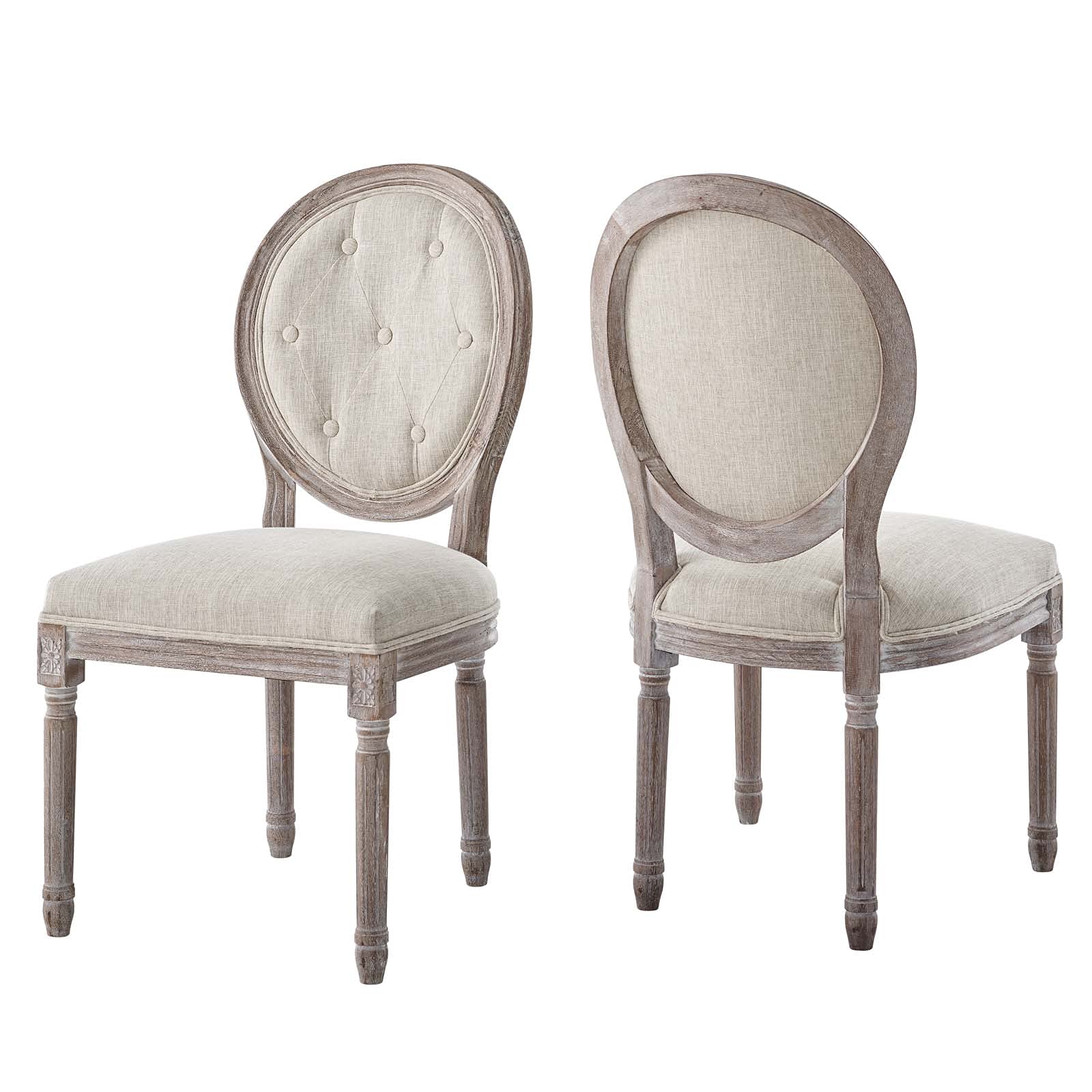 home office desk chairs | CasaFoyer Arise French Vintage Dining Accent Armchair | Fluted Wood Frame | Button Tufted Diamond Trim | Upholstered Fabric Seat | Set of 2 | casafoyer.myshopify.com