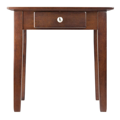 TABLE | Sophisticated End Table | Single Drawer | Shaker Style Design | Antique Walnut Finish | Versatile & Functional | 20 W x 20 D x 20 H | 18.2 lbs | casafoyer.myshopify.com