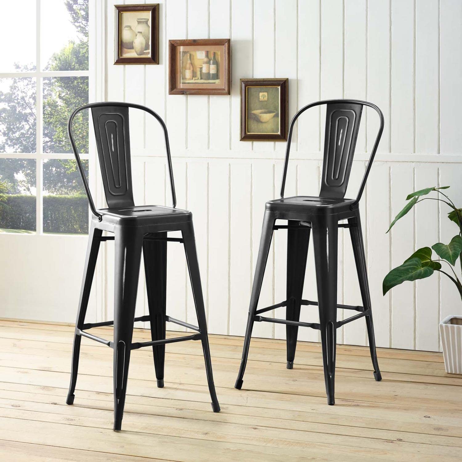 home office desk chairs | CasaFoyer Promenade Bar Stool | Vintage Powder Coated Steel | Classic Bistro Charm | Industrial Modern Design | Mix & Match for Dynamic Eating Space | casafoyer.myshopify.com