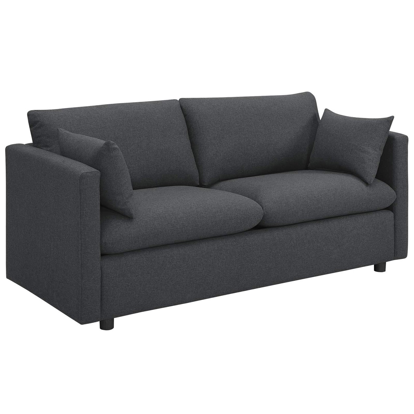 kitchen and dining room sets | CasaFoyer Activate Upholstered Fabric Sofa | 2 Armchair Set - Cozy & Stylish - Soft Polyester - Modern Design - Rounded Cushion Corners - Accent Pillows - Subtle Wood Legs - Easy to Unpack - Weight Capacity: Sofa 1102 lbs, Armchair 441 lbs - Gray | casafoyer.myshopify.com