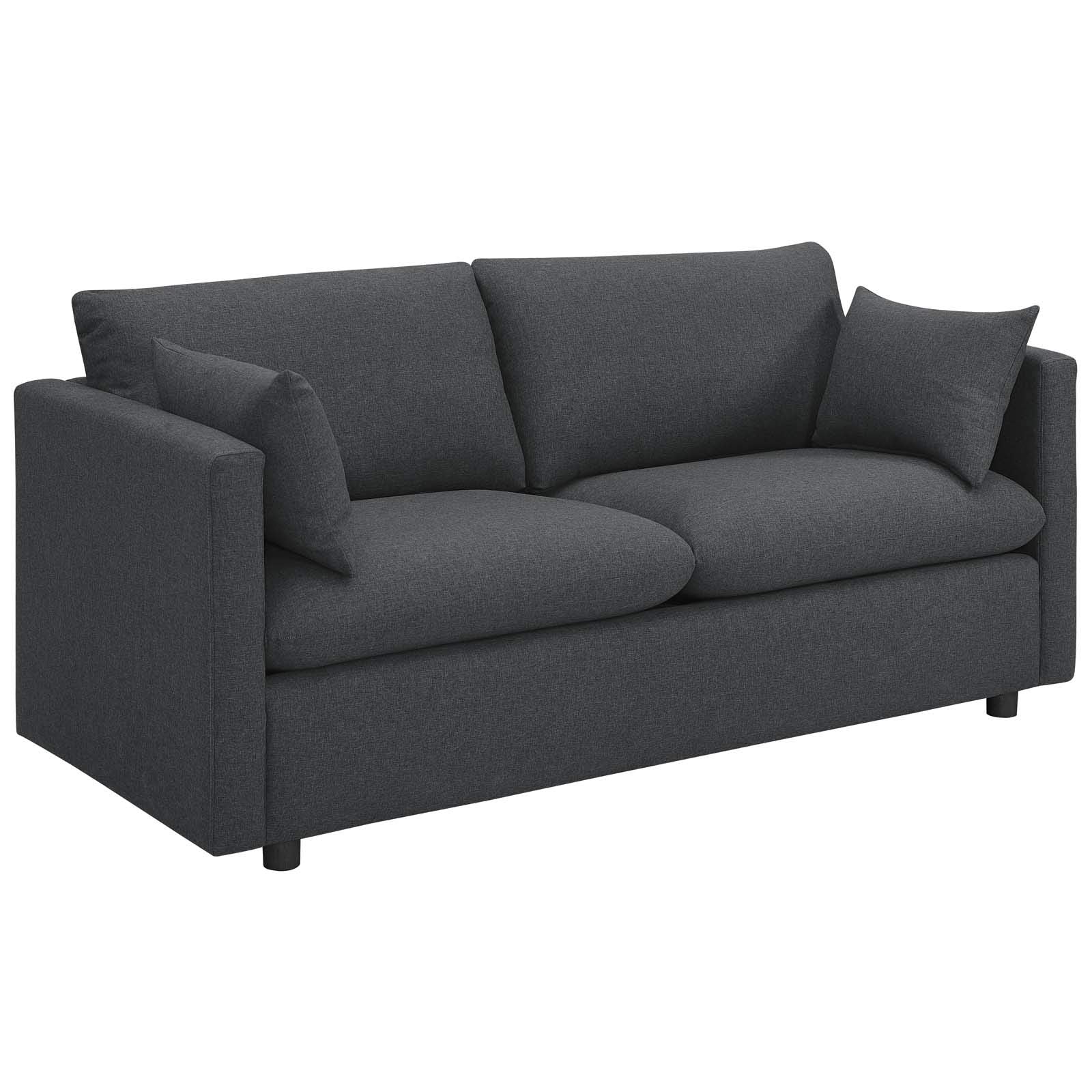 kitchen and dining room sets | CasaFoyer Activate Upholstered Fabric Sofa | 2 Armchair Set - Cozy & Stylish - Soft Polyester - Modern Design - Rounded Cushion Corners - Accent Pillows - Subtle Wood Legs - Easy to Unpack - Weight Capacity: Sofa 1102 lbs, Armchair 441 lbs - Gray | casafoyer.myshopify.com
