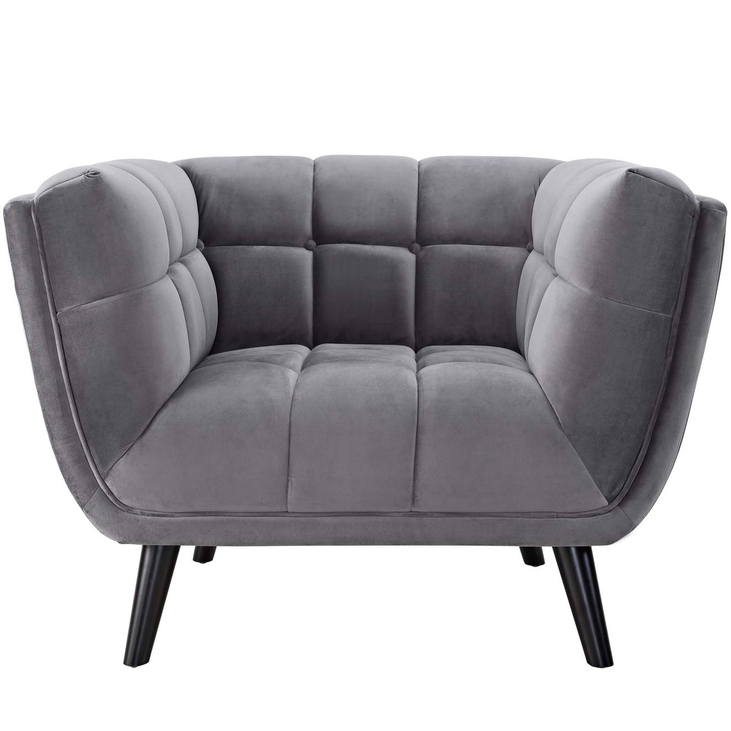 home office desk chairs | CasaFoyer Bestow Performance Velvet Armchair | Stain Resistant | Easy to Clean | Generously Padded | Stable Wood Legs | Gray | casafoyer.myshopify.com