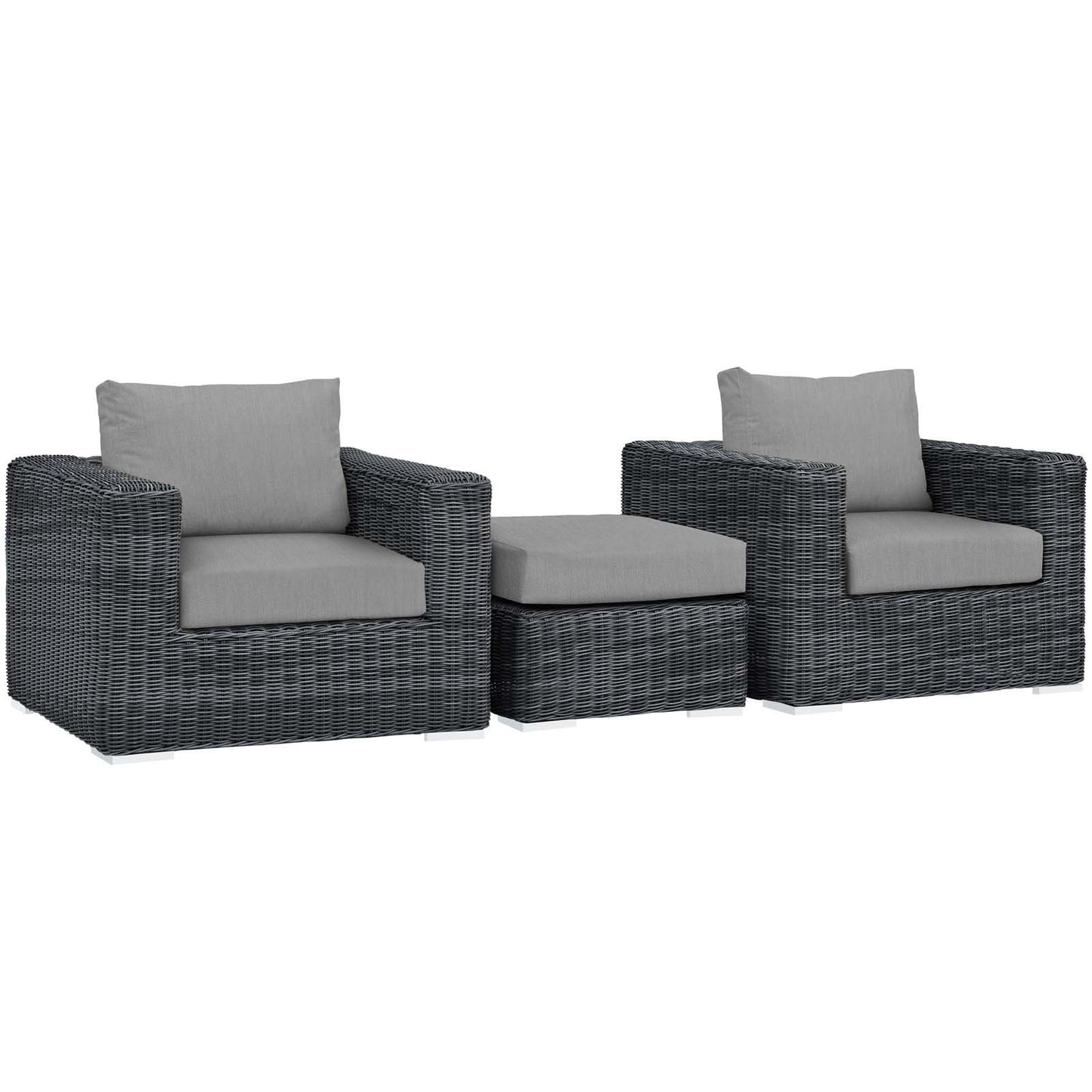 Patio Furniture Sets | Summon Outdoor Patio Sectional Sofa Set | Two-Tone Rattan | Sunbrella Cushions | Aluminum Frame | Perfect for Patio, Backyard, Poolside | casafoyer.myshopify.com