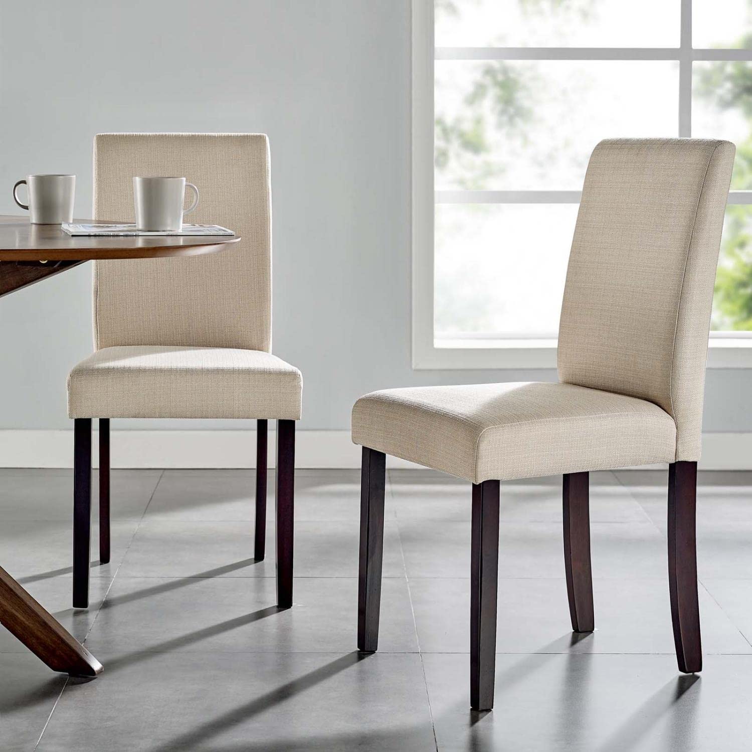 home office desk chairs | CasaFoyer Prosper Modern Fabric Upholstered Parsons Dining Chair Set | Elegant & Comfortable Seating | Dining, Kitchen, Living Room | Sturdy Frame, Soft Upholstery | Contemporary Homes | Set of 2 | casafoyer.myshopify.com