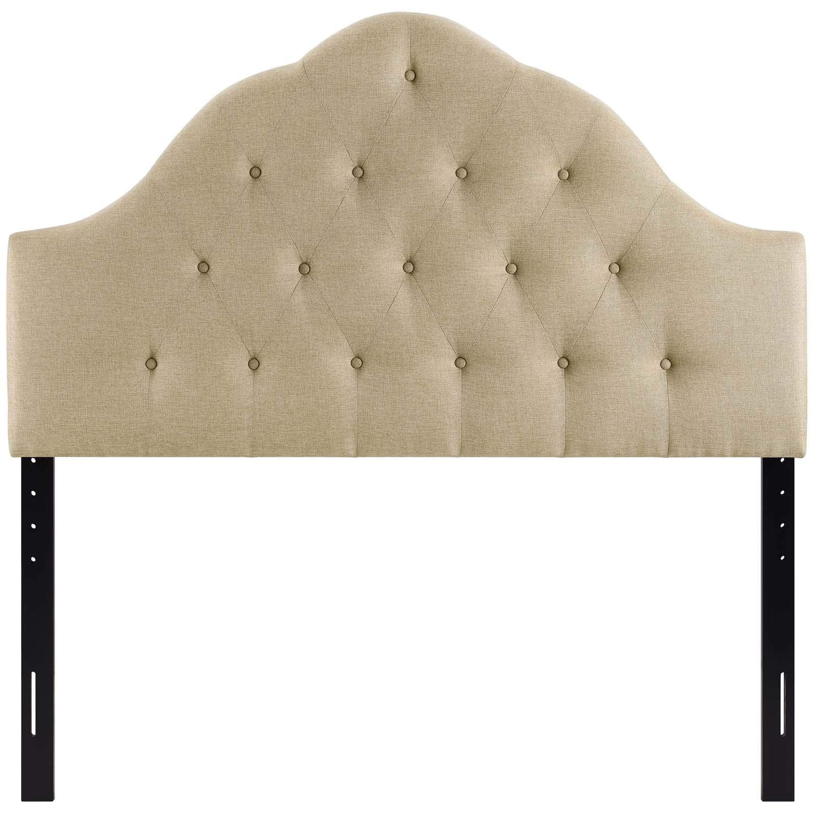 headboards | CasaFoyer  Sovereign Button Tufted Linen Fabric Upholstered King Headboard | Luxurious Comfort | Elegant Design | Regal Ambiance | Beige | casafoyer.myshopify.com