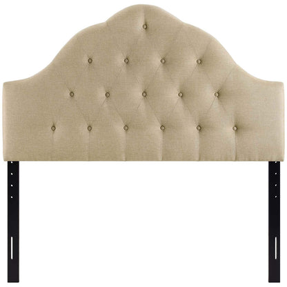 headboards | CasaFoyer  Sovereign Button Tufted Linen Fabric Upholstered King Headboard | Luxurious Comfort | Elegant Design | Regal Ambiance | Beige | casafoyer.myshopify.com