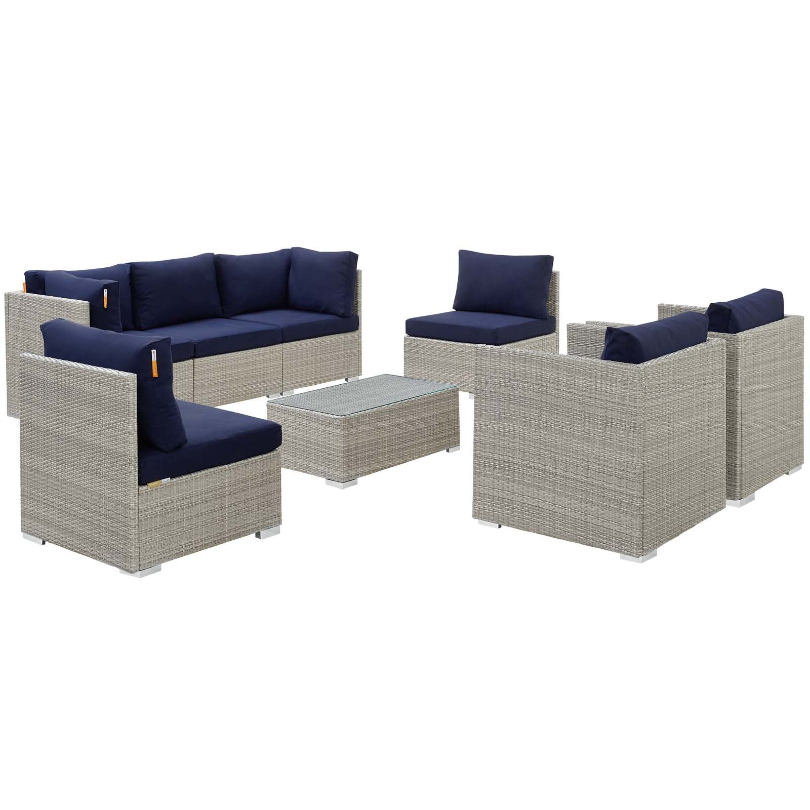 patio bistro sets | CasaFoyer Marina Teak Wood Outdoor Patio Furniture Sofa Sectional Set | Luxury | Durable | All-Weather Cushions | Modern Design | Easy Assembly | casafoyer.myshopify.com