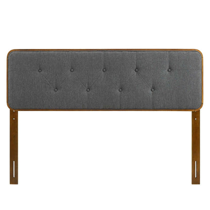 Bed | CasaFoyer Collins Tufted Wood Twin Headboard | Retro Charm | Organic Aesthetics | Walnut Charcoal | Button Tufted | Wood Grain Frame | Versatile | Interchangeable | Personalized | Durable | Easy Assembly | casafoyer.myshopify.com