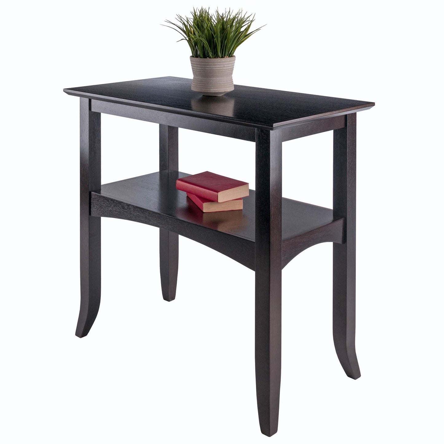 TABLE | CasaFoyer  Wood Camden Console Table | 30 Wide | Solid Wood | Coffee Finish | Open Shelf | Assembly Required | casafoyer.myshopify.com