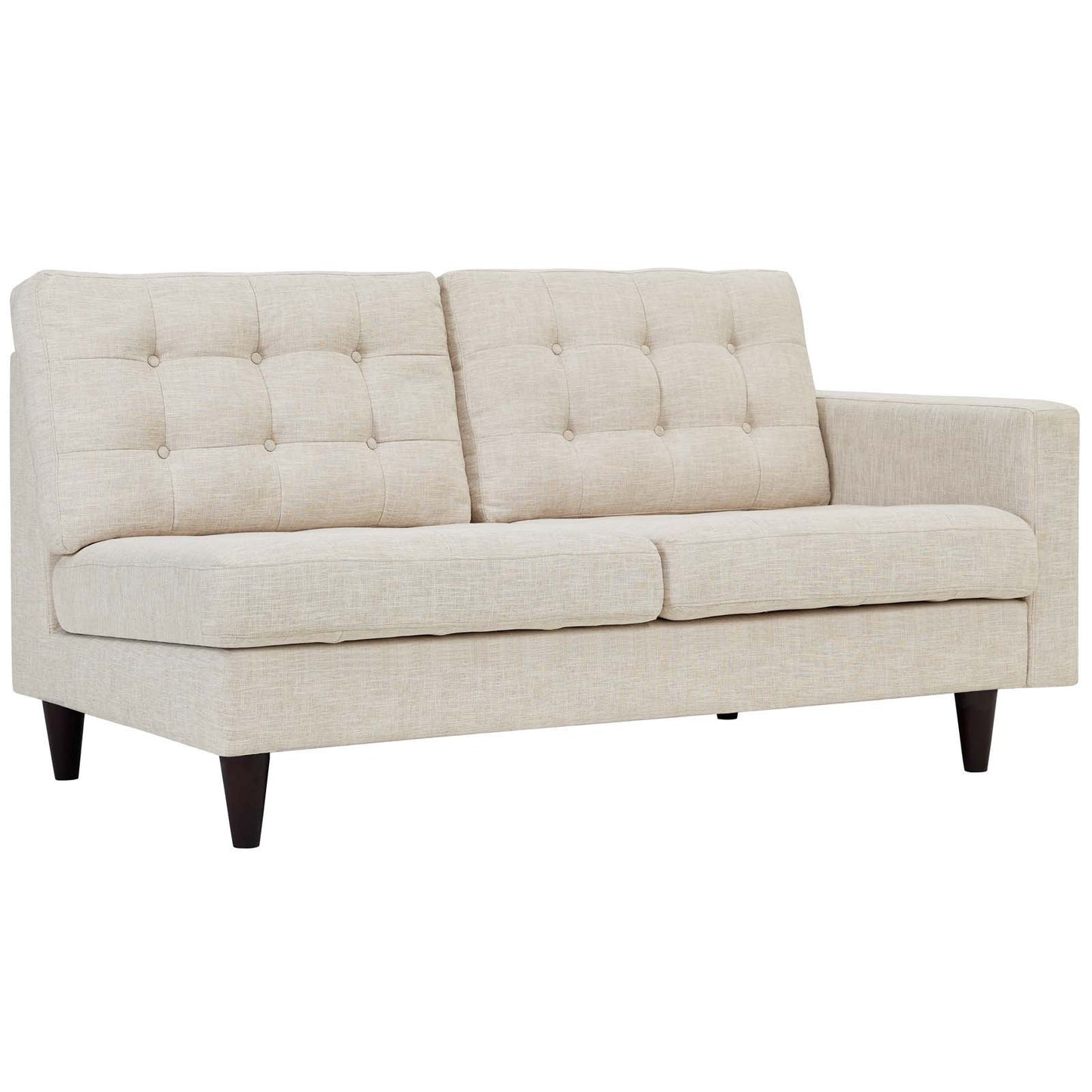 sofas | CasaFoyer Empress Right-Facing Loveseat | Exquisite Design | Tufted Buttons | Luxurious Cushions | Elegant Armrests | Beige | casafoyer.myshopify.com