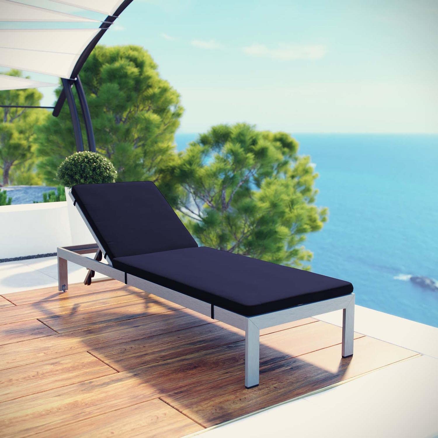 home office desk chairs | CasaFoyer Shore Outdoor Patio Sun Lounger | Anodized Aluminum Frame | Elegant Gray Design | Easy Assembly & Mobility | Non-Marking Foot Caps | Durable & Comfortable with Cushions | casafoyer.myshopify.com