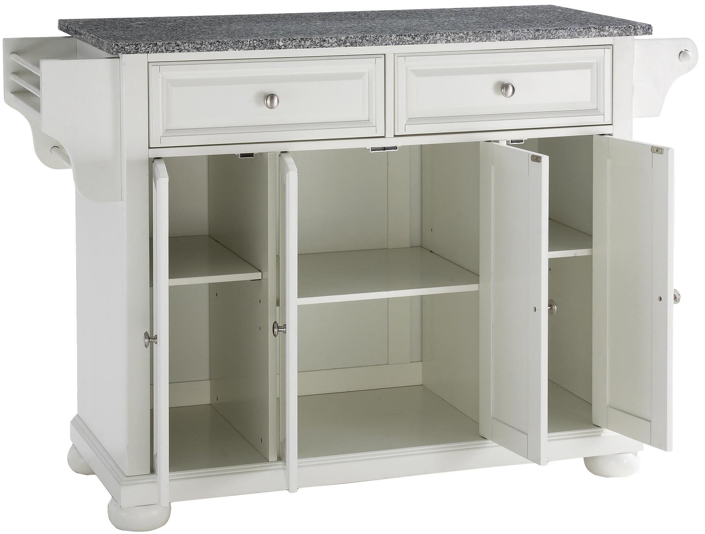 Kitchen Storage | Durable Hardwood Kitchen Island | Elegant Raised Panel Doors | Ample Storage Space | White Finish | casafoyer.myshopify.com