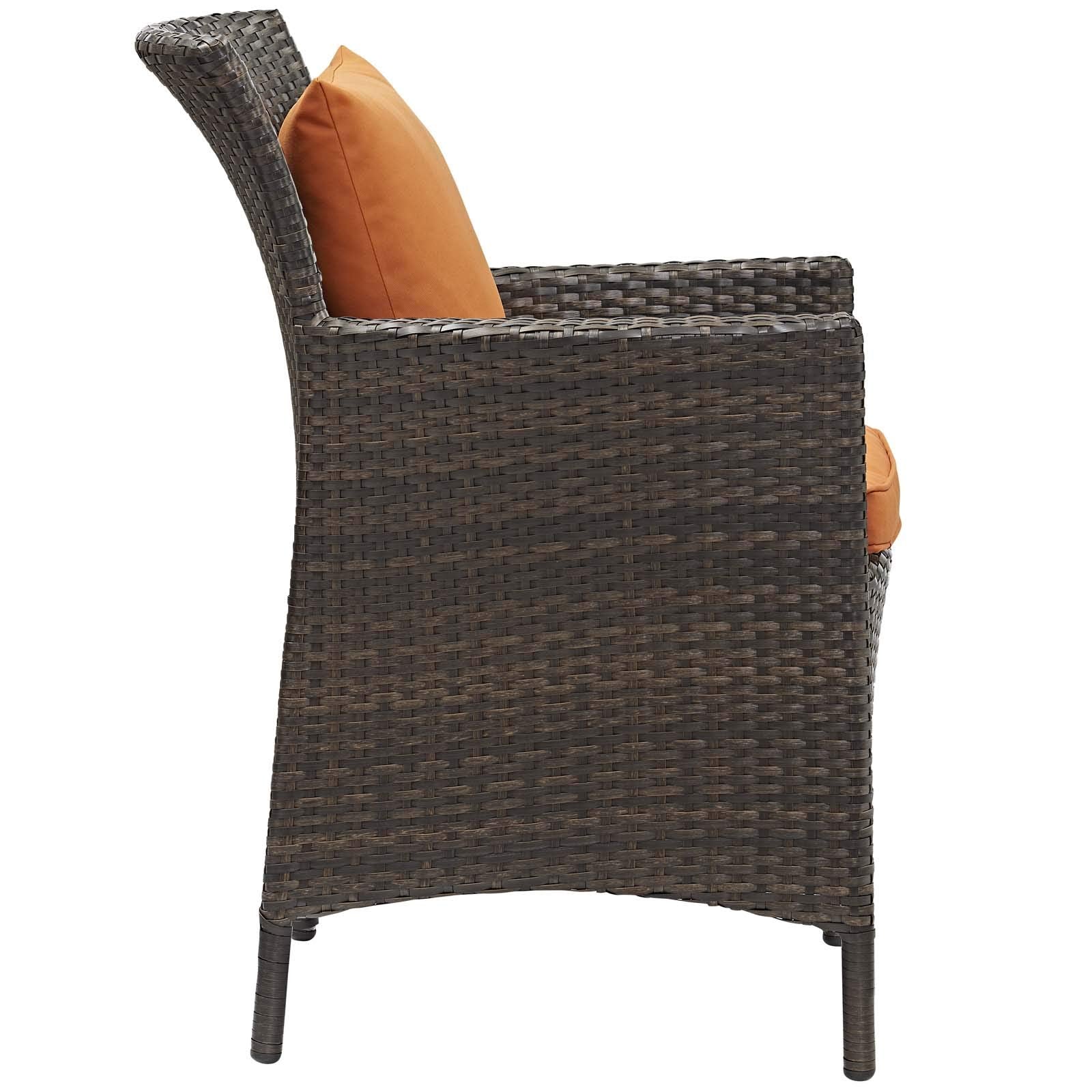 kitchen and dining room sets | CasaFoyer Conduit Outdoor Patio Dining Collection | Transitional Style | UV-Resistant Wicker Rattan | Comfortable Cushions | All-Weather | 5 Piece Set | casafoyer.myshopify.com