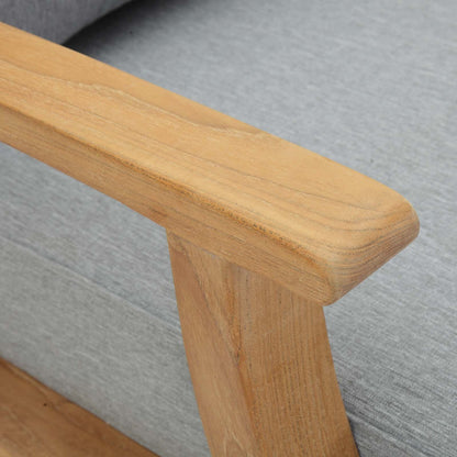 Chair | Marina Teak Wood Outdoor Patio Arm Chair | Luxury Seating for Outdoors | Durable Teak Construction | All-Weather Cushions | Assembly Required | casafoyer.myshopify.com
