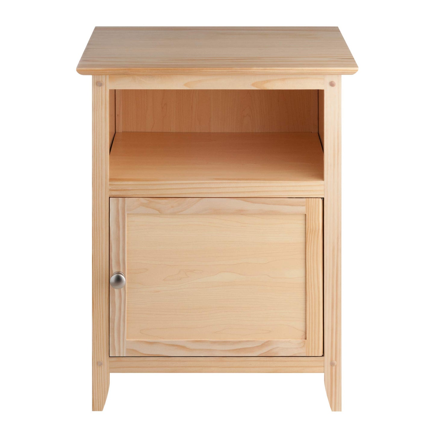 CABINET | Elegant Wooden Nightstand | Shaker Style | Open Shelf & Cabinet | Durable Solid Wood | Easy Assembly | 18.9 W x 14.96 D x 25 H | 14.4 lbs | casafoyer.myshopify.com