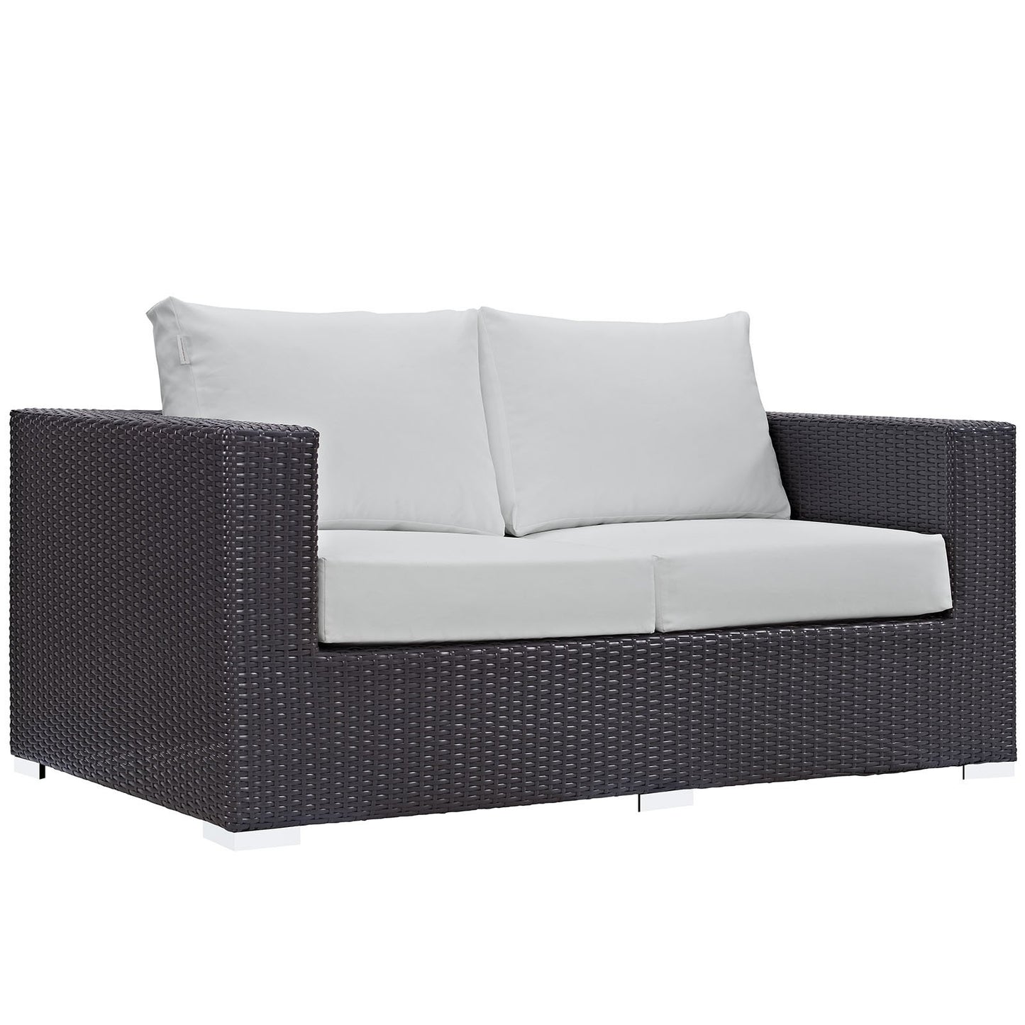 Patio Furniture Sets | Convene Outdoor Sectional Loveseat | Durable Rattan & Aluminum Frame | Weather-Resistant Cushions | Ideal for Patio, Backyard, Poolside | casafoyer.myshopify.com