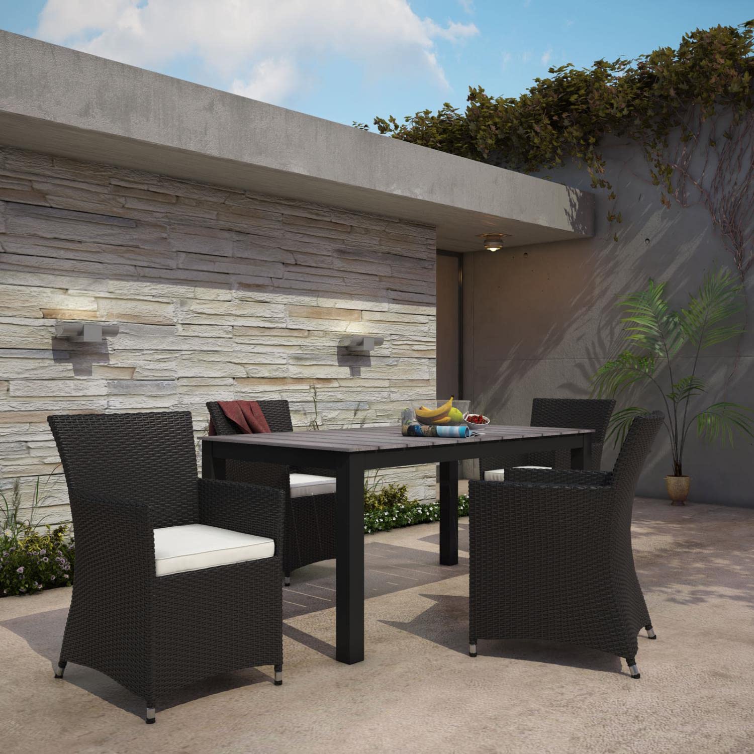 kitchen and dining room sets | CasaFoyer Junction Outdoor Patio Dining Furniture Set | Elegant & Practical 5 Piece | Synthetic Rattan Weave | All-Weather Cushions | Easy Maintenance | Perfect for Modern Outdoor Spaces | casafoyer.myshopify.com