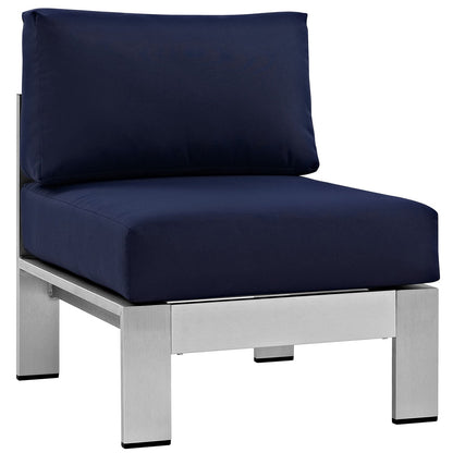 patio bistro sets | CasaFoyer Shore Outdoor Patio Armless Chair | Durable Aluminum Frame | Weather-Resistant Fabric | Stylish & Reliable | Set of 1 | casafoyer.myshopify.com