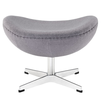 ottomans | CasaFoyer Glove Ottoman in Wool | Exquisite Balance & Elegance | Plush Foam Frame | Luxurious Upholstered Wool | Refined Sophistication | Dark Gray | casafoyer.myshopify.com