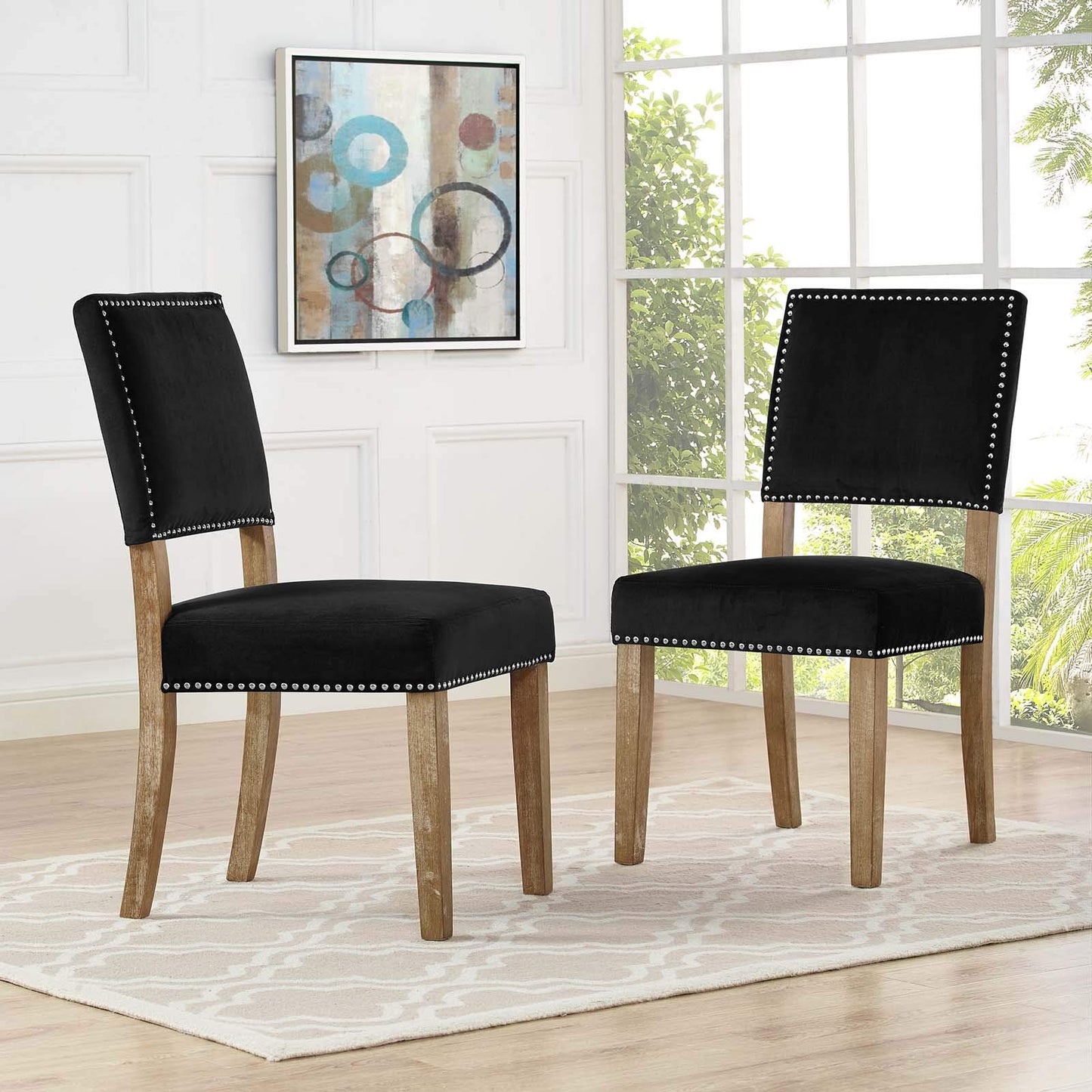 home office desk chairs | CasaFoyer Oblige Dining Side Chair Set of 2 | Elegant Wood Frame | Velvet Upholstery | Nailhead Trim | Ivory-Antique Copper or Polished Silver Accent | Comfortable Cushion | No Sag Spring Support | Non-Marking Foot Caps | Modern Farmhouse Charm | casafoyer.myshopify.com