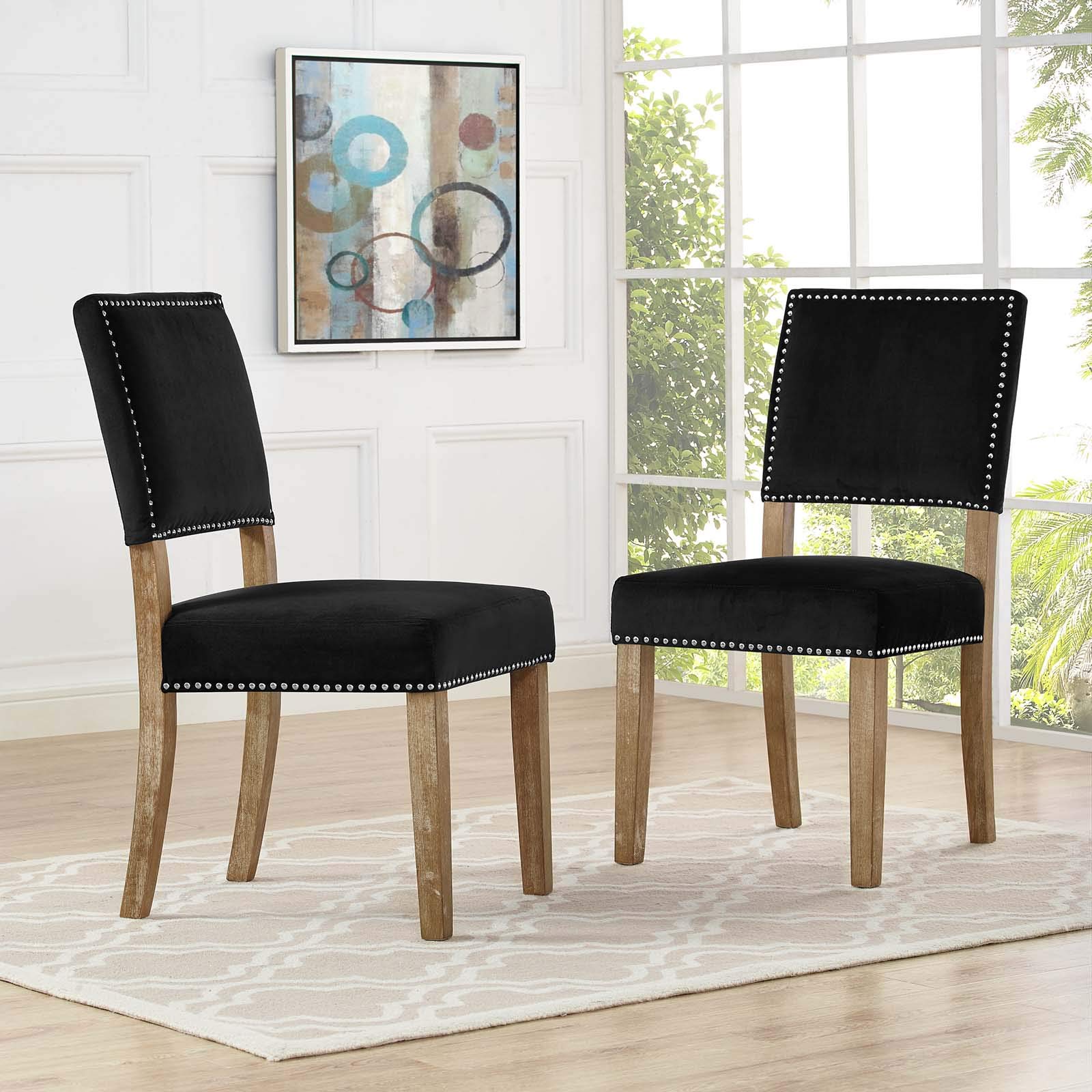 home office desk chairs | CasaFoyer Oblige Dining Side Chair Set of 2 | Elegant Wood Frame | Velvet Upholstery | Nailhead Trim | Ivory-Antique Copper or Polished Silver Accent | Comfortable Cushion | No Sag Spring Support | Non-Marking Foot Caps | Modern Farmhouse Charm | casafoyer.myshopify.com