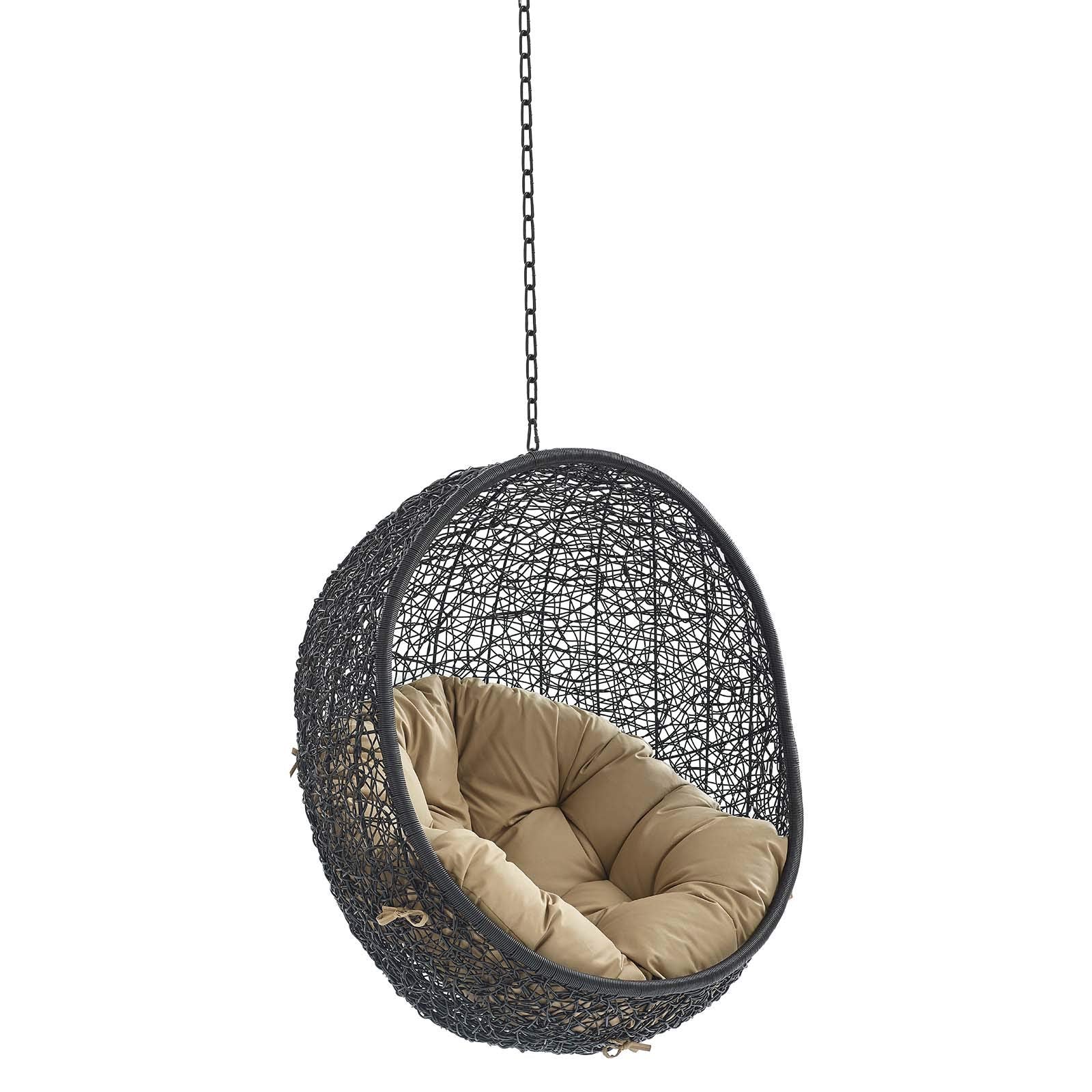 porch swings | Ergode Encase Outdoor Patio Swing Chair | Tranquil Island Getaway | Synthetic Rattan | All-Weather Cushion | Steel Frame | Adjustable Chain | Weather & UV Resistant | casafoyer.myshopify.com