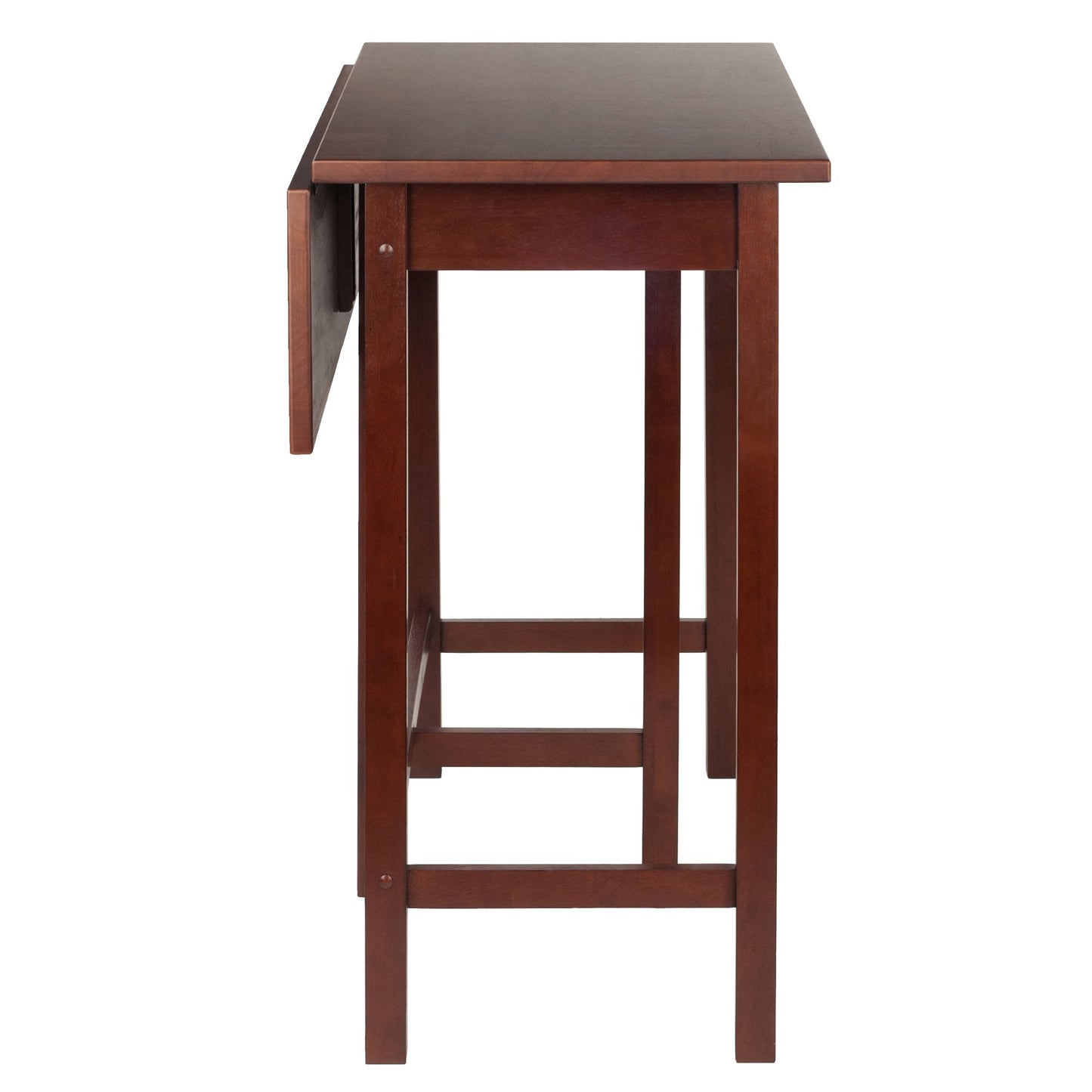 childrens table and chair sets | CasaFoyer Versatile High Table Set | Foldable Leaf | 2 Square Leg Stools | Space-Saving | Functional | Antique Walnut Finish | Easy Assembly | 39.37W x 30D x 35.43H | casafoyer.myshopify.com