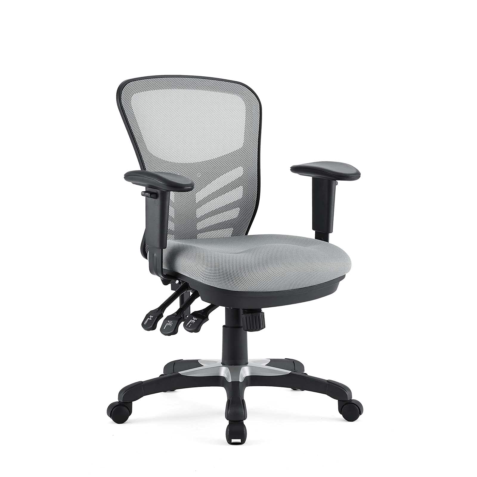 home office desk chairs | CasaFoyer Articulate Mesh Office Chair | Adjustable Back Height, Seat Depth, Armrests | Breathable Mesh Back, Plush Cushion Seat | Tilt Tension, Lock Functions | Glide on Carpeted Floors | Gray Color | casafoyer.myshopify.com