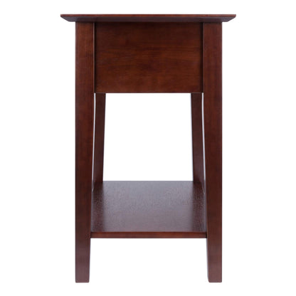 TABLE | Ergode Antique Walnut Shaker Style End Table/Night Stand | Drawer & Storage Shelf | 22L x 16D x 25H | Assembly Required | casafoyer.myshopify.com