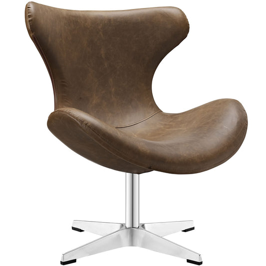 home office desk chairs | CasaFoyer Helm Lounge Chair | Commanding Presence | Organic Design | Spacious & Comfortable | High-Quality Faux Leather | Polished Aluminum Base | Perfect for Living Room, Lounge, Meeting, or Reception Area | casafoyer.myshopify.com