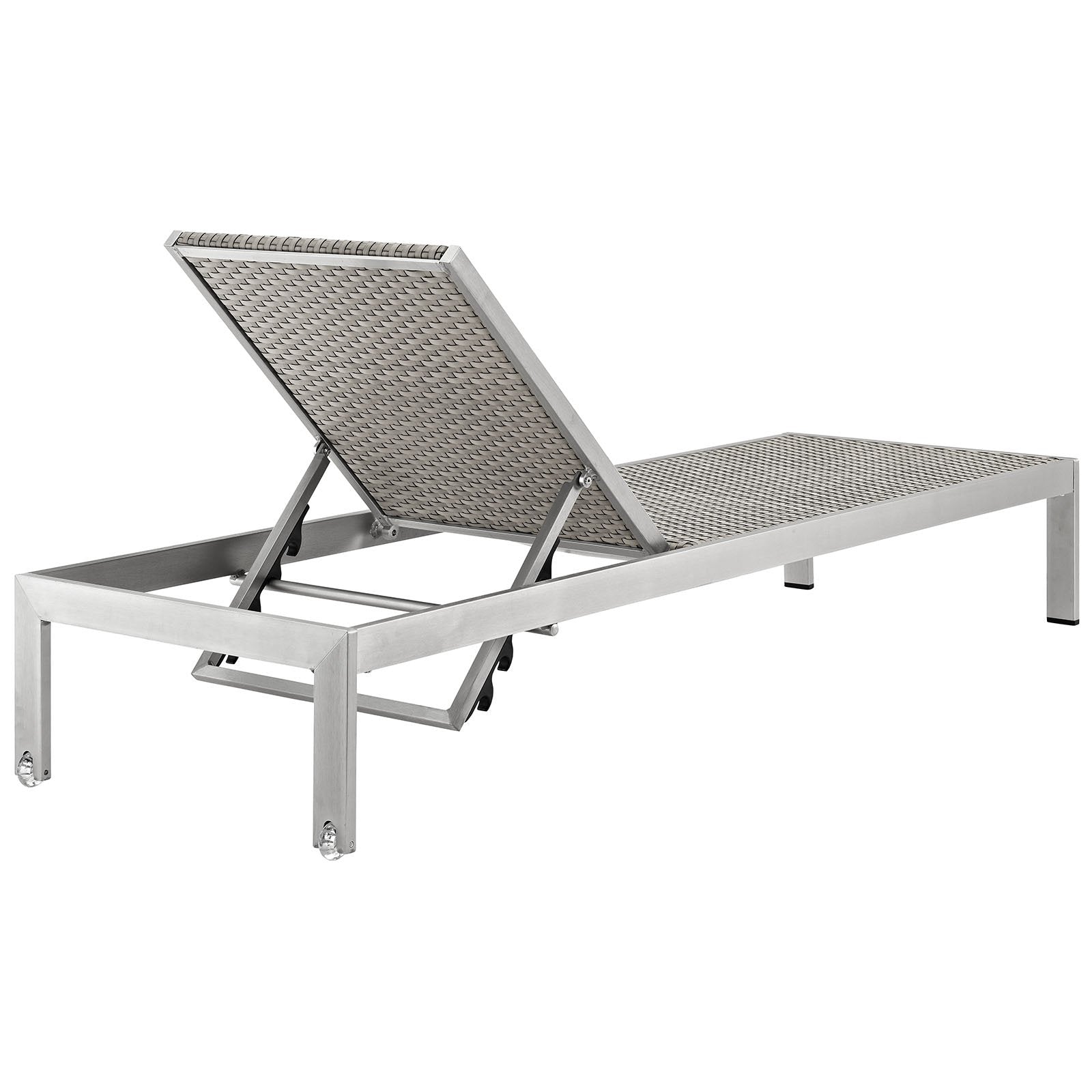 home office desk chairs | CasaFoyer Shore Chaise | Sleek & Stylish Outdoor Lounger | Anodized Aluminum Frame | Two-Tone Brown & Gray Rattan | Easy Assembly | Clear Wheels | Non-Marking Foot Caps | Comfortable & Versatile | casafoyer.myshopify.com