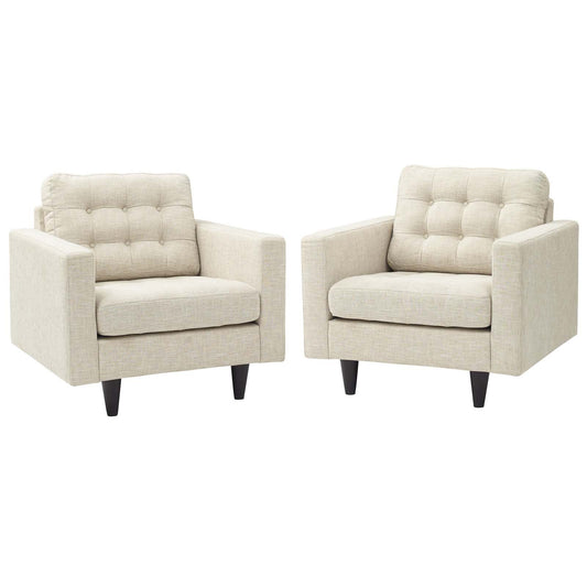 home office desk chairs | CasaFoyer Empress Upholstered Armchair Set of 2 | Exquisite Design | Tufted Buttons | Luxurious Cushions | Elegant Armrests | Sturdy Wooden Legs | High-Quality Fabric | casafoyer.myshopify.com