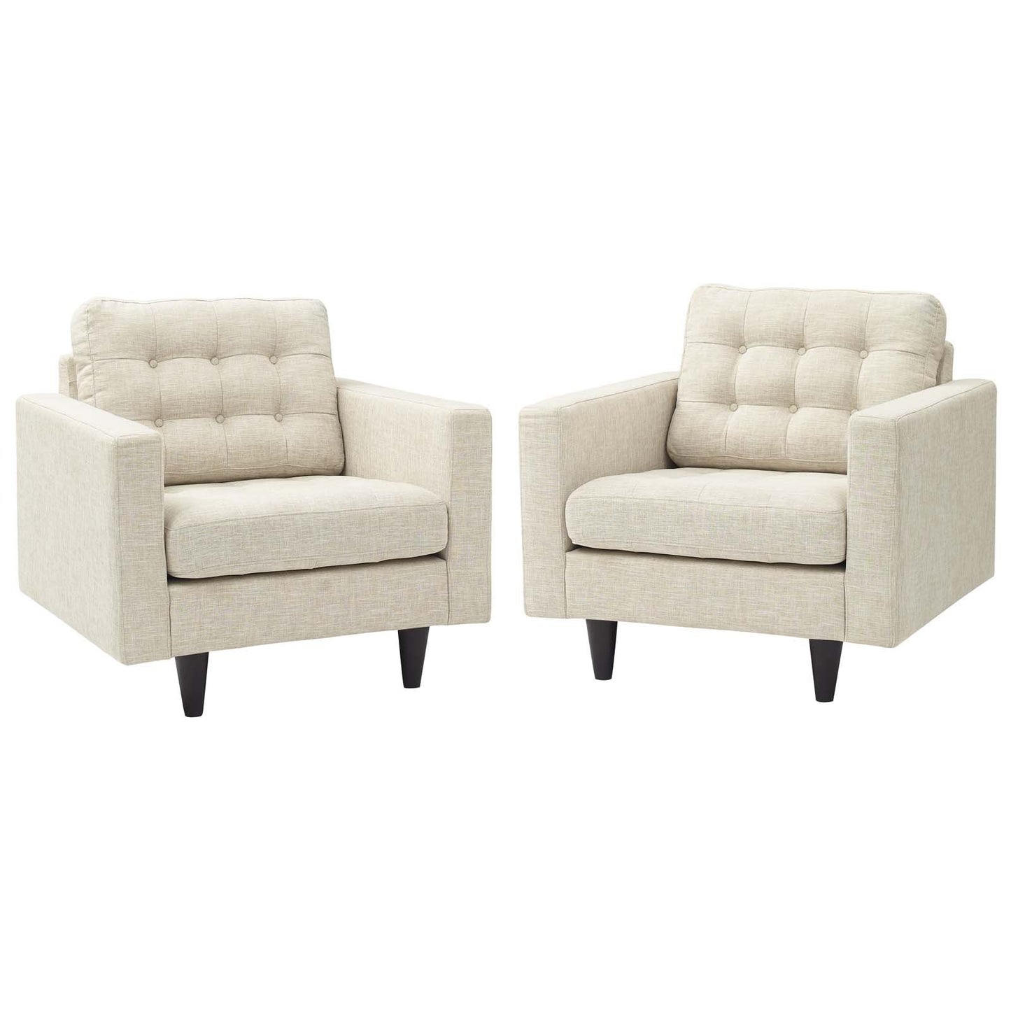 home office desk chairs | CasaFoyer Empress Upholstered Armchair Set of 2 | Exquisite Design | Tufted Buttons | Luxurious Cushions | Elegant Armrests | Solid Wood Legs | Floor Protection | Indulgent Fabric Upholstery | casafoyer.myshopify.com